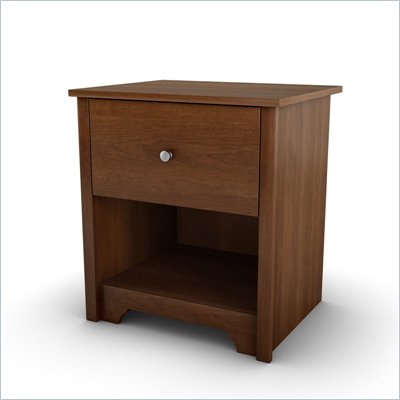 South Shore Concord 1 Drawer Nightstand in Somptuous Cherry