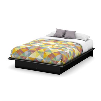 Modern Platform Queen on South Shore Cosmos Black Modern Platform Bed 307023x