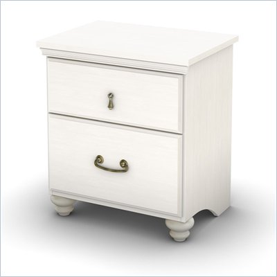South Shore Dover Nightstand in White Wash Finish