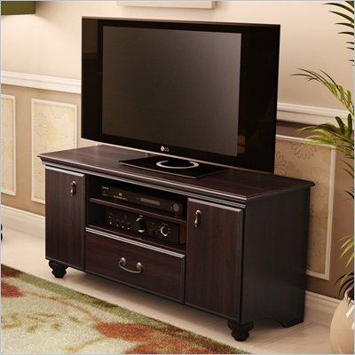 South Shore Dover TV Stand in Dark Mahogany