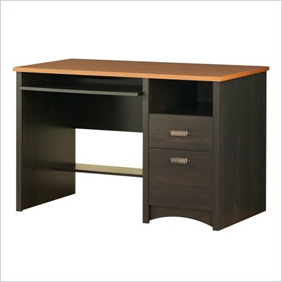 South Shore Gascony Collection Small Wood Computer Desk in Ebony