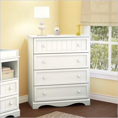South Shore Handover 4 Drawer Chest in Pure White Finish