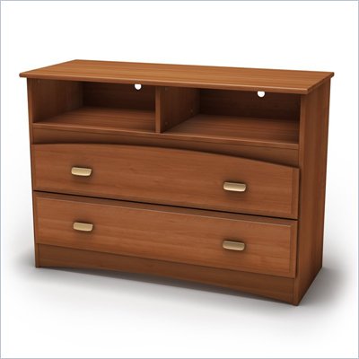 South Shore Imagine Kids Transitional 2 Drawer Wood Media Chest in Morgan Cherry Finish