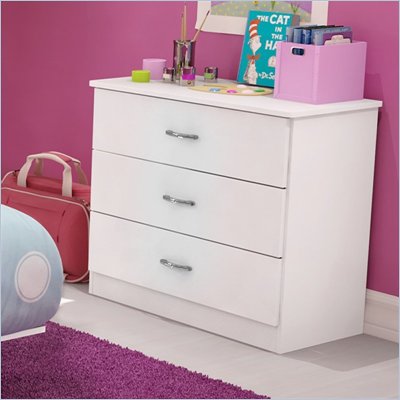 South Shore Libra Kids 3 Drawer Chest in Pure White Finish