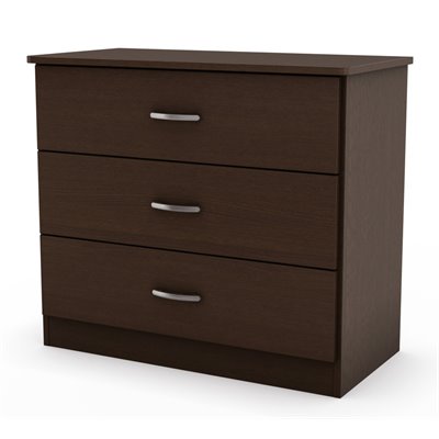 South Shore Libra Kids 3 Drawer Chest in Chocolate Finish