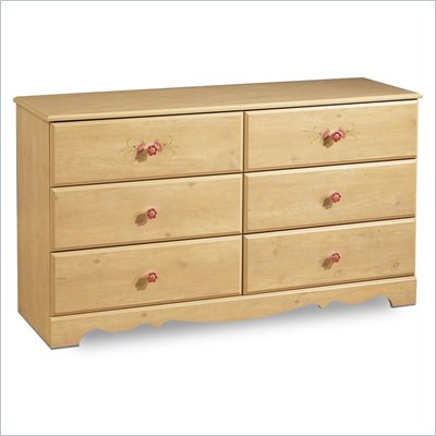 South Shore Lily Rose Double Dresser in Romantic Pine