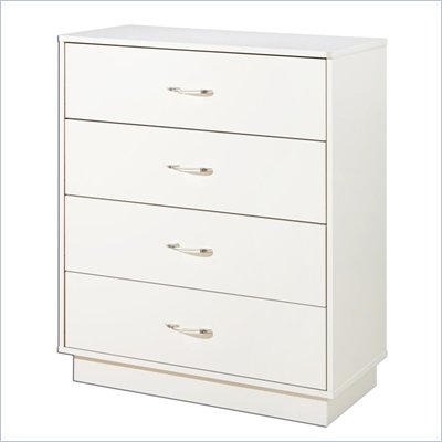South Shore Logik Kids 4 Drawer Chest in Pure White Finish
