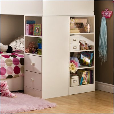 South Shore Logik Pure White Loft Combo Storage Unit