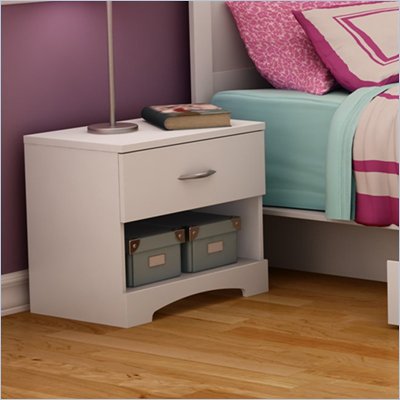 South Shore Maddox Nightstand in Pure White Finish