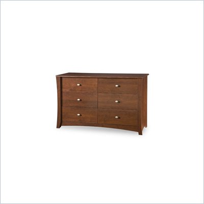 South Shore Mika Double Dresser in Deep Classic Cherry