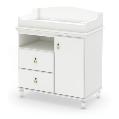 South Shore Moonlight Changing Table in Pure White