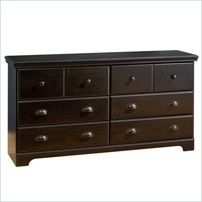 South Shore Mountain Lodge Double Dresser in Ebony