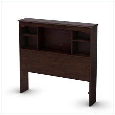 South Shore Nathan Twin Bookcase Headboard in Havana Finish