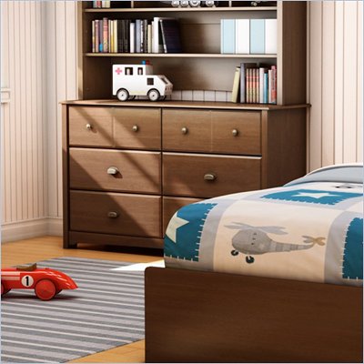 South Shore Nathan Kids Double Dresser in Sumptuous Cherry Finish