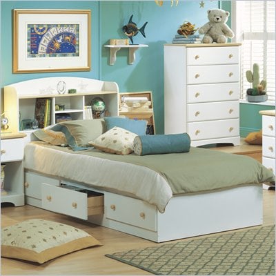 Storage  Frames on South Shore Newbury Twin Storage Bed Frame Only In White   3263080