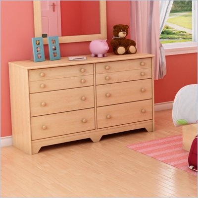 South Shore Newton Double Dresser in Natural Maple