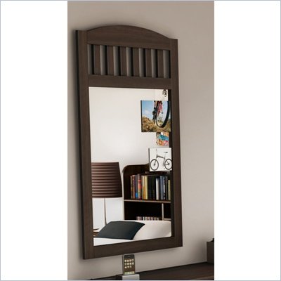 South Shore Newton Shaker Style Wall Mirror in Moka Finish