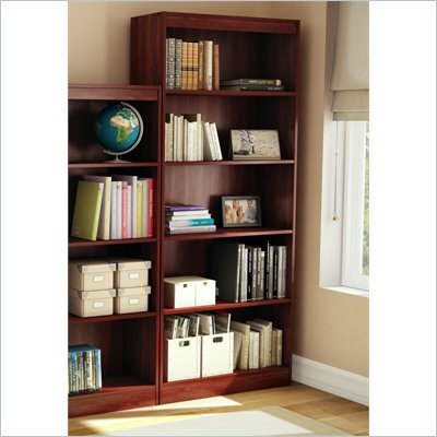 South Shore 5 Shelf Bookcase in Royal Cherry