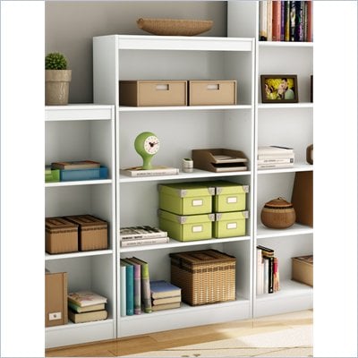 South Shore 4 Shelf Bookcase in Pure White