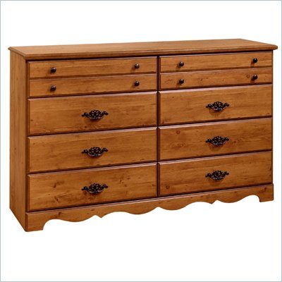 South Shore Prairie Double Dresser in Country Pine