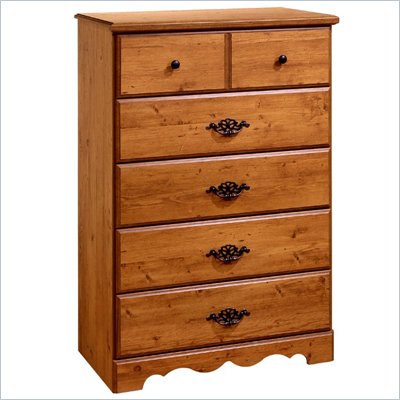 South Shore Prairie Kids 5 Drawer Chest in Country Pine Finish