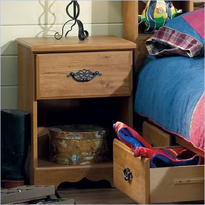 South Shore Prairie Nightstand in Country Pine Finish