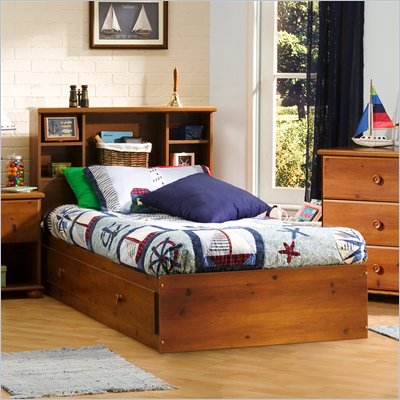 Storage  Frames on Sand Castle Twin Mates Storage Bed Frame Only In Sunny Pine Finish