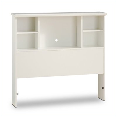 South Shore Sand Castle Pure White Twin Bookcase Headboard