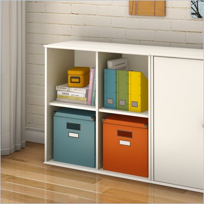 South Shore Stor It 4 Cubby Storage Unit in Pure White