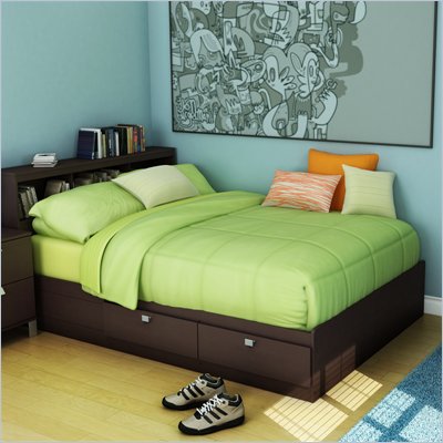  Frames Furniture on Shore Cakao Kids Full Storage Mates Bed Frame Only In Chocolate Finish