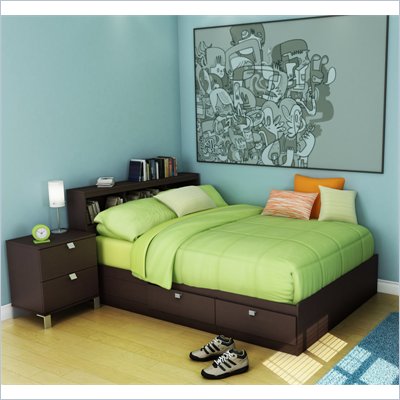 Childrens Storage Beds on South Shore Cakao Kids Full Storage Bed 4 Piece Bedroom Set In