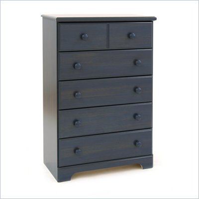 South Shore Summer Breeze 5 Drawer Chest in Antique Blue Finish
