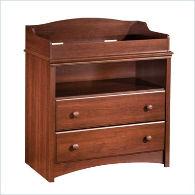 South Shore Sweet Morning Wood Changing Table in Royal Cherry Finish
