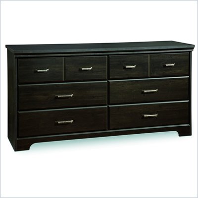 South Shore Versa Double Dresser in Black Ebony