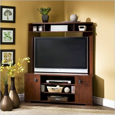 South Shore Vertex Cherry Corner TV Stand