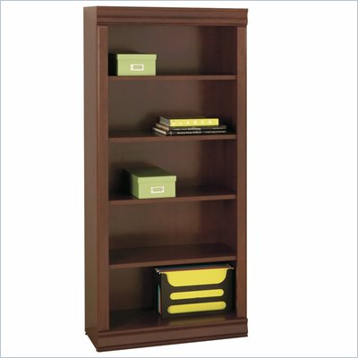 South Shore Vintage Collection 5 Shelf Wood Bookcase in Classic Cherry