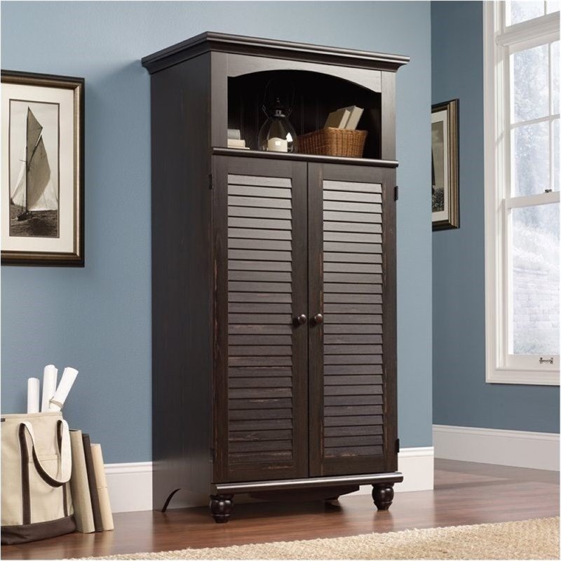 Bowery Hill Computer Armoire in Antiqued Paint