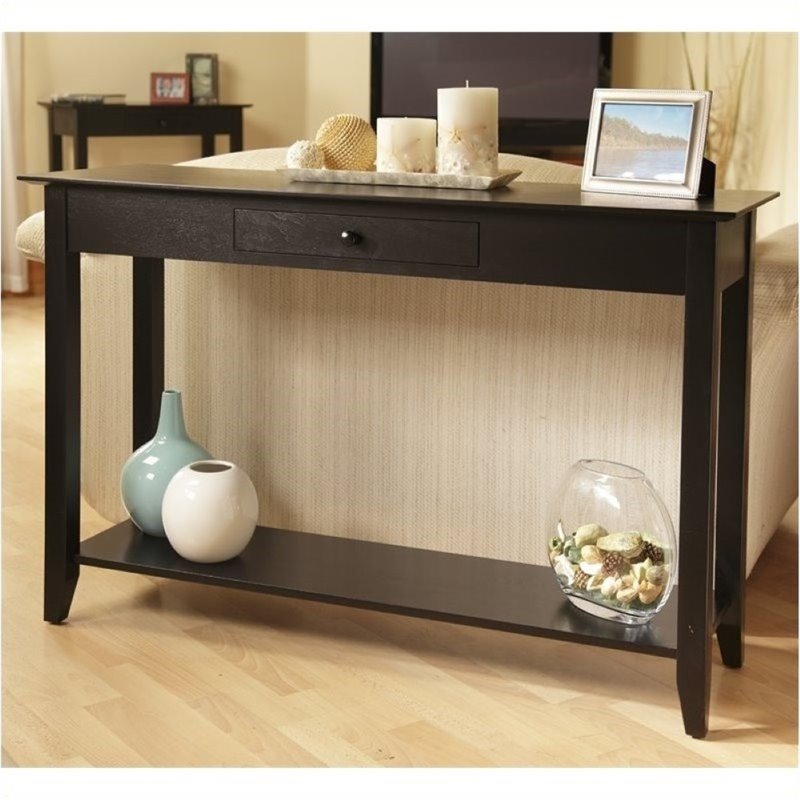 UPC 684357000076 product image for Bowery Hill Console Table in Black | upcitemdb.com