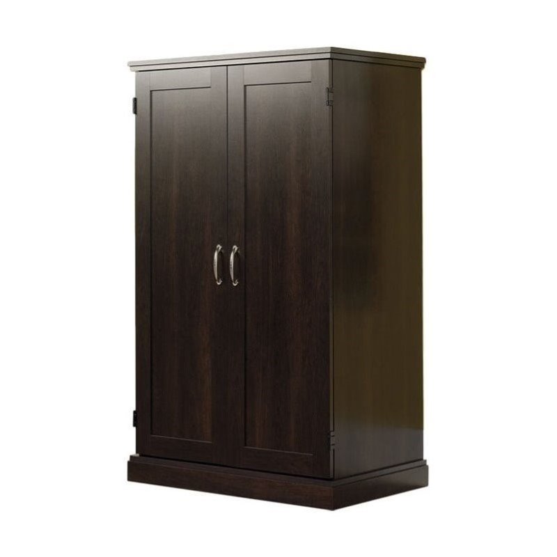 Pemberly Row Cinnamon Cherry Computer Armoire
