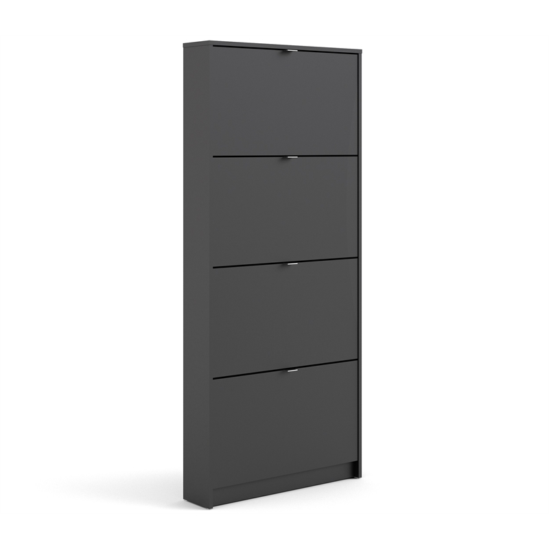 Galano 27.3 in. H x 30.7 in. W Cool Grey Wood Shoe Cabinet with Ultrafast Assembly