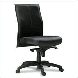 Mayline Mercado Silhouette Mid Back Black Chair
