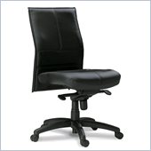Mayline Mercado Silhouette Mid Back Black Chair