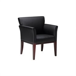 Mayline Mercado Solid Wood Leather Guest Seat