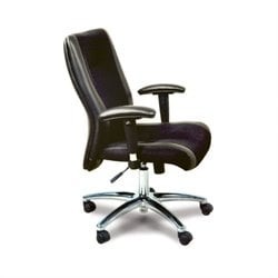 Mayline Mercado Black Leather/Mesh Combo Conference Chair