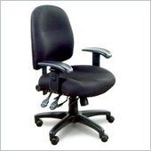 Mayline Mercado Black Fabric, Multi-Function Mechanism Task Chair