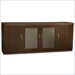 Mayline Aberdeen Low Wall Cabinet-Cherry/Graphite