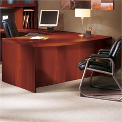 Mayline Aberdeen Bow Front Wood Desk-72
