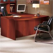 Mayline Aberdeen Bow Front Wood Desk