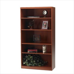 Mayline Aberdeen 5 Shelf Bookcase-Cherry/Graphite