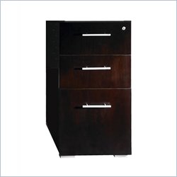 Mayline Eclipse 3 Drawer Pedestal File-Espresso Walnut